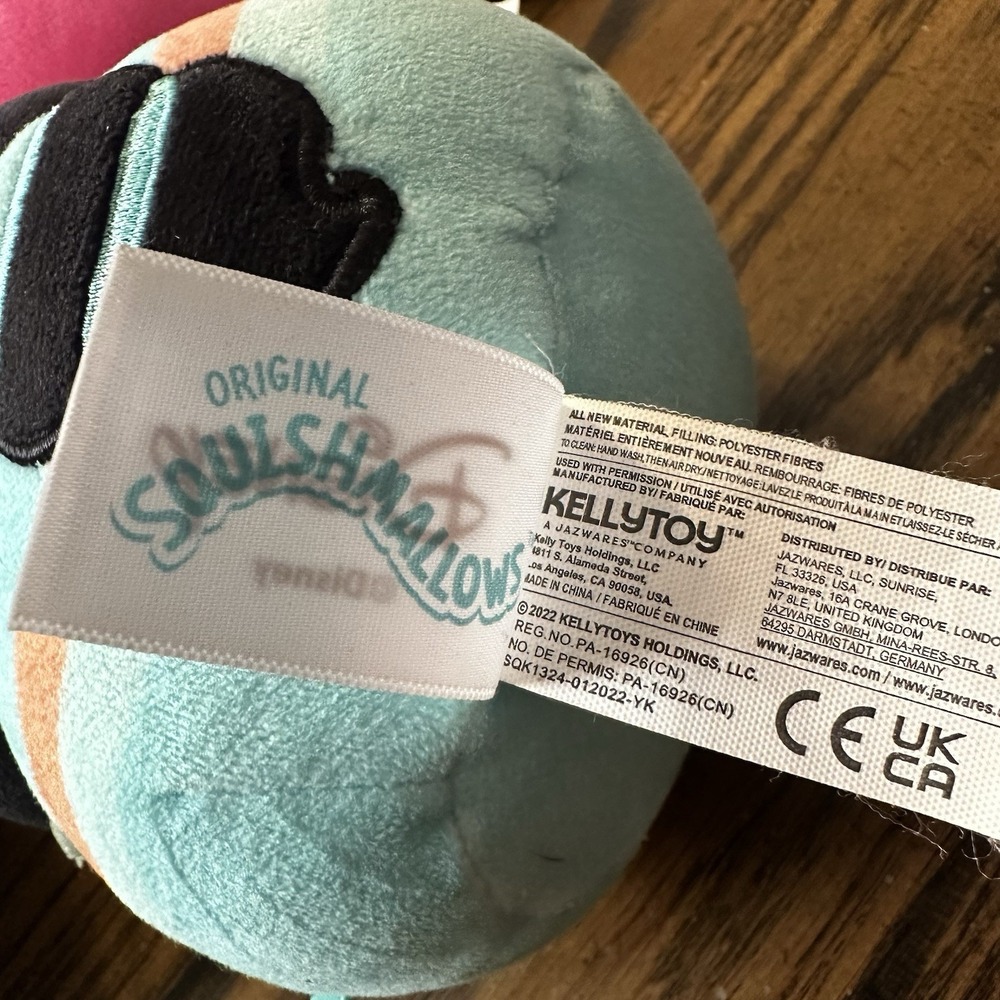 Squishmallows Lot Of 4 Plush 5" Flamingo Bat Leopard Cat Jasmine No‎ Tags - Picture 8 of 12